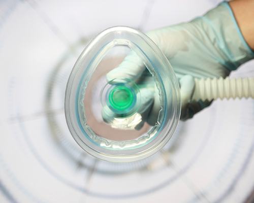 Inside of an oxygen mask
