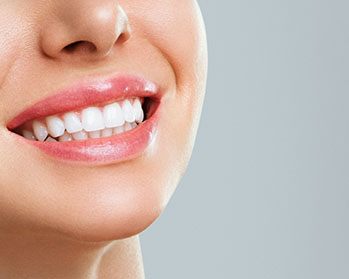 Close-up of a beautiful smile after cosmetic dentistry in Center, TX