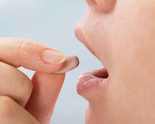 Person taking oral conscious sedation in Center 