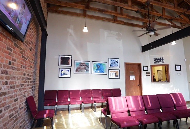 Dental office waiting area