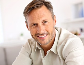 Older man with healthy smile