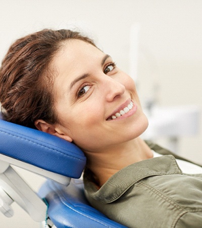 woman in dental chair