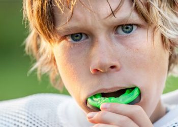 Boy with a Mouth Guard