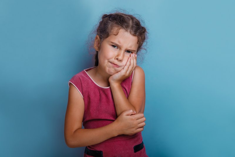 Child with a toothache