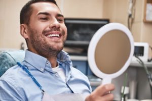 Patient at dental checkup