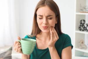 a patient suffering from oral sensitivity