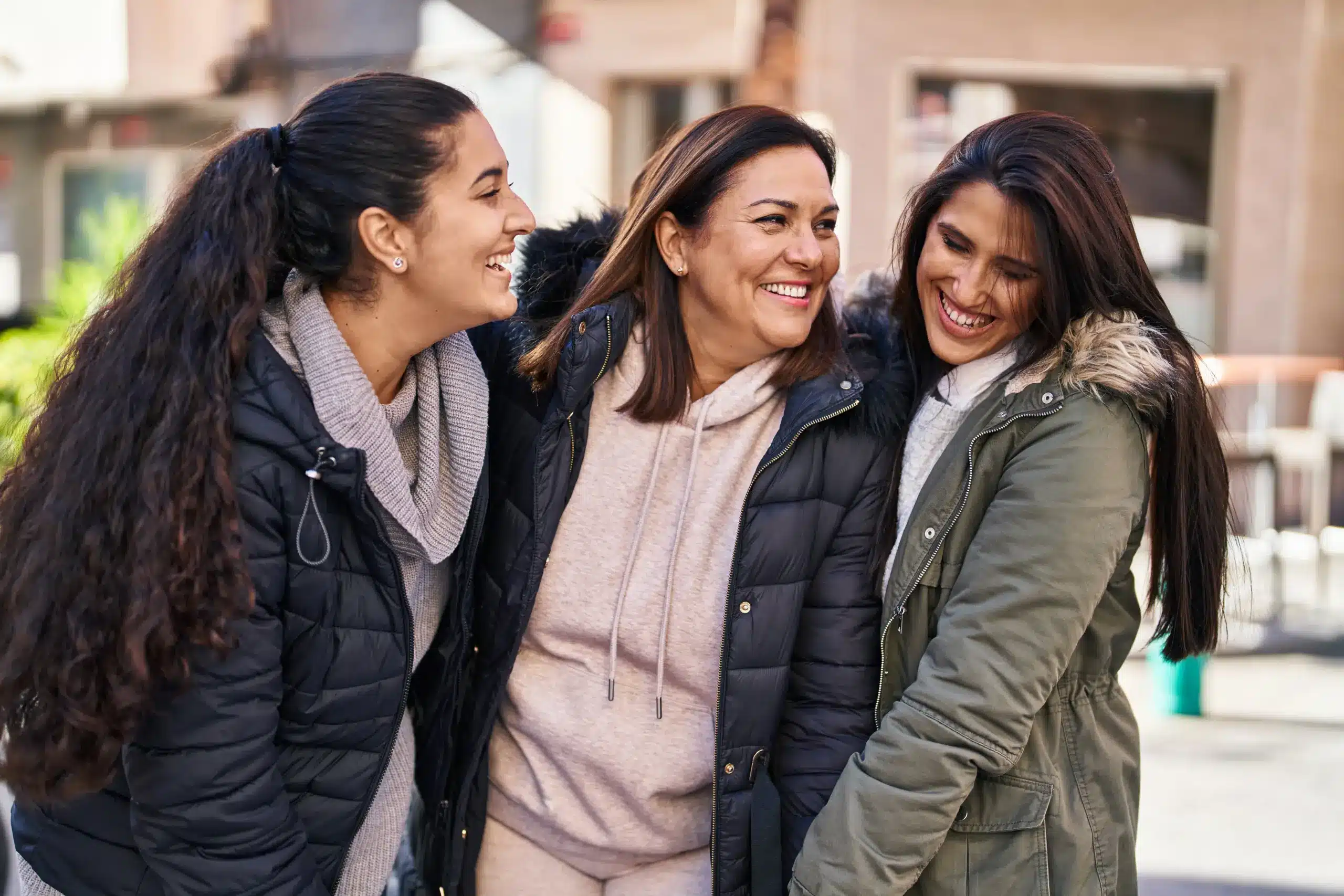 Happy women smiling together representing confident smiles in Center TX