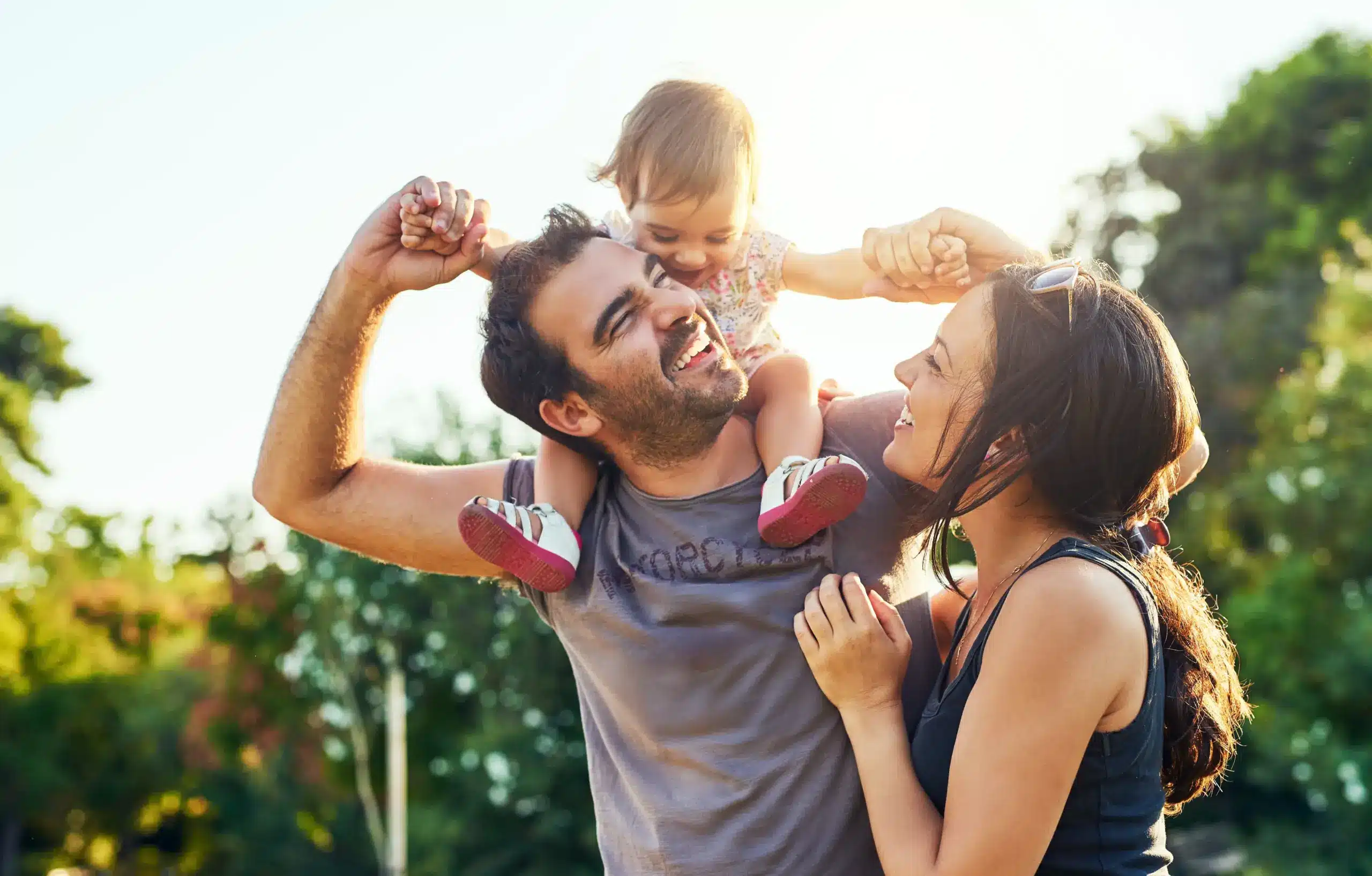 Happy family enjoying time together representing healthy smiles in Center TX